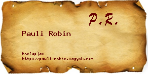 Pauli Robin névjegykártya